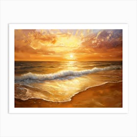 Sunset On The Beach Art Print