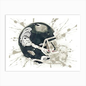 Michigan State Spartans NCAA Helmet Poster 1 Art Print