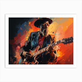 Man With A Guitar 3 Art Print