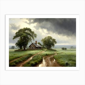 Rainy Day In The Countryside Art Print