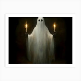 Ghost With Candles Art Print