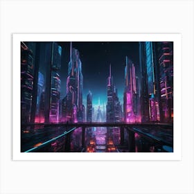 Futuristic City 43 Art Print