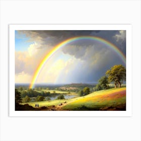 Hampstead Heath With A Rainbow Art Print