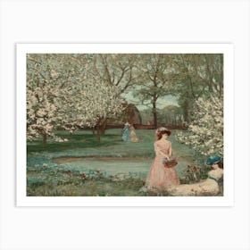 Two Women In A Garden 1 Art Print