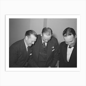 Men At A Dance During The San Angelo Fat Stock Show, San Angelo, Texas By Russell Lee Art Print