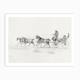 Horse–Drawn Carriage, Henri de Toulouse-Lautrec Art Print
