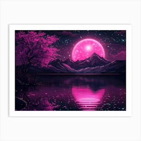 Pink Moon 2 Art Print