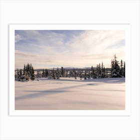 A sunny afternoon in Sjusjøen, Norway Art Print