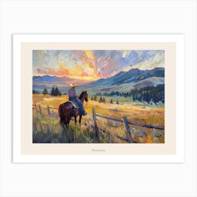 Western Sunset Landscapes Montana 1 Poster Art Print