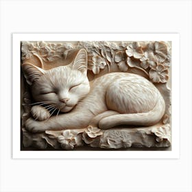 Cat Sleeping 1 Art Print