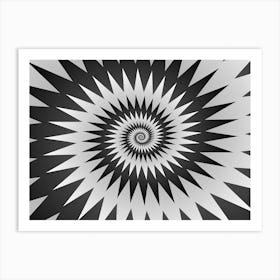 Abstract Spiral Background In Black And White Art Print