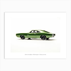 Toy Car 69 Dodge Charger Daytona Green Poster Art Print