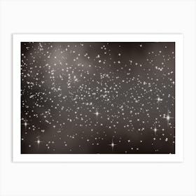 Greyish Shining Star Background Art Print