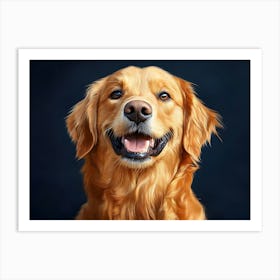 Profile Of The Golden Retriever 2 Art Print