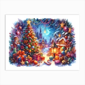 Christmas Village 10 Art Print