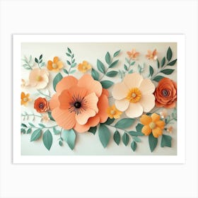 Paper Flower Wall Art 21 Art Print