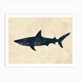 Angel Shark Silhouette 1 Art Print