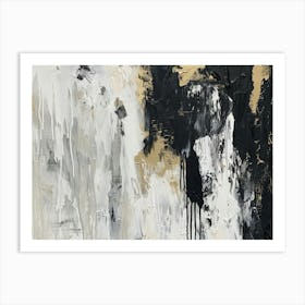 Abstract Black And Gold Painting 6 Art Print