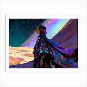 Woman In Space 1 Art Print