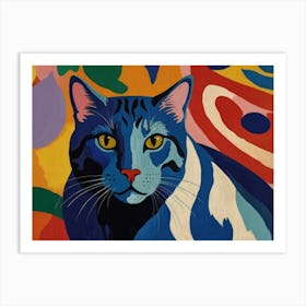 Blue Cat Art Print