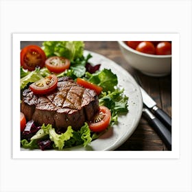 Steak On A Plate 1 Art Print