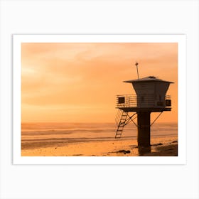 Lifegaurd Tower At Sunset Art Print
