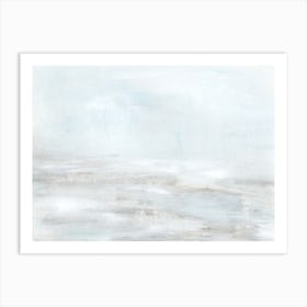 Surf - Calming Abstract Painting, Water Art Print, Peaceful Painting, Blue Gray Grey Art Print