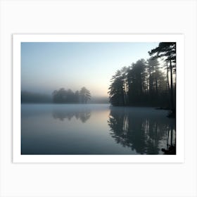 Sunrise Over A Lake Art Print