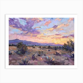 Western Sunset Landscapes Nevada 2 Art Print