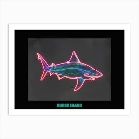 Neon Pink Nurse Shark 4 Poster Art Print