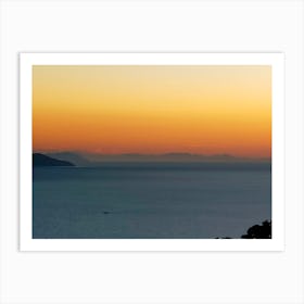 Sunset Over The Sea Art Print