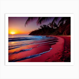 Sunset On The Beach 633 Art Print