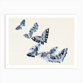 Japanese Butterfly, Kamisaka Sekka (4) Art Print