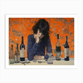 'The Girl At The Table' Art Print