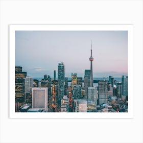 Toronto Cityscape At Twilight Art Print