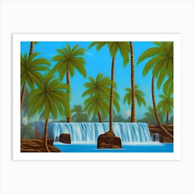 Island Living Among Palms 02 Art Print