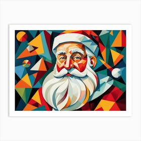 Santa Claus Abstract Art Print