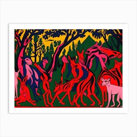 Paul Gauguin Art Prints Dogs In The Forest Art Print