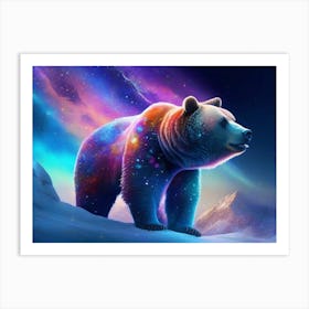 Bear In Space Art Print