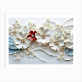 Paper Flowers 32 Art Print