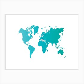 World Map 30 Art Print