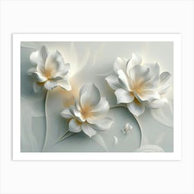 White Flowers 7 Art Print