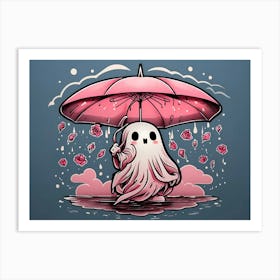 Spooky Ghost Art Print