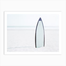 Blue Surfboard Art Print