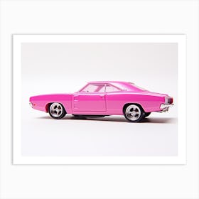 Toy Car 69 Dodge Charger Pink Art Print