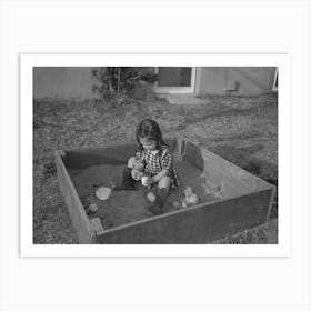 Child At The Fsa (Farm Security Administration) Camelback Farms, Phoenix, Arizona By Russell Lee Art Print