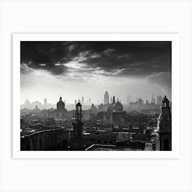 Black And White Photograph Of Mexico City 2 Art Print