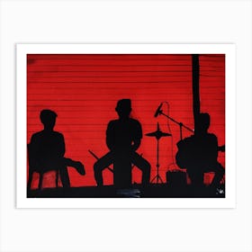 Silhouettes Of Musicians Art Print