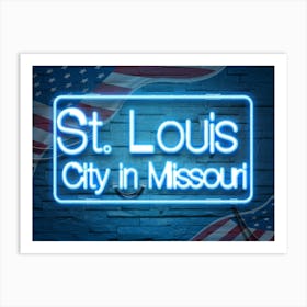 St Louis City In Missouri Art Print