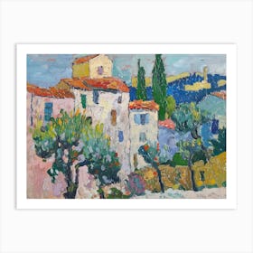 Rural Radiance Painting Inspired By Paul Cezanne Art Print